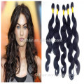 2014 human long Wholesale 24" 5A grade 100% Brazilian human hair weaving body wave /human hair extensions black color